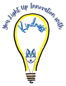 image of a lightbulb with the words, "You Light up Innovation with Kindness!"