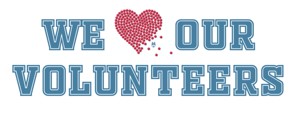 Image that reads, "We *heart* our volunteers."