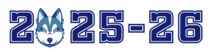 2025-26 with a husky mascot as the zero