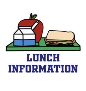 picture of school lunch tray with words "lunch information"