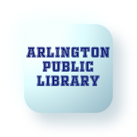 blue button that says, "Arlington Public Library"