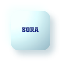 blue button that says, "SORA"