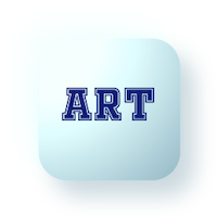 blue button that says, "Art"